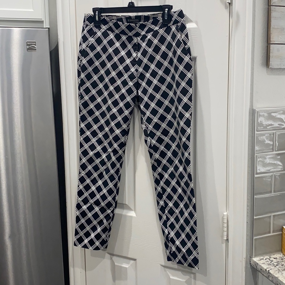 Express Ankle Patterned Work Pants